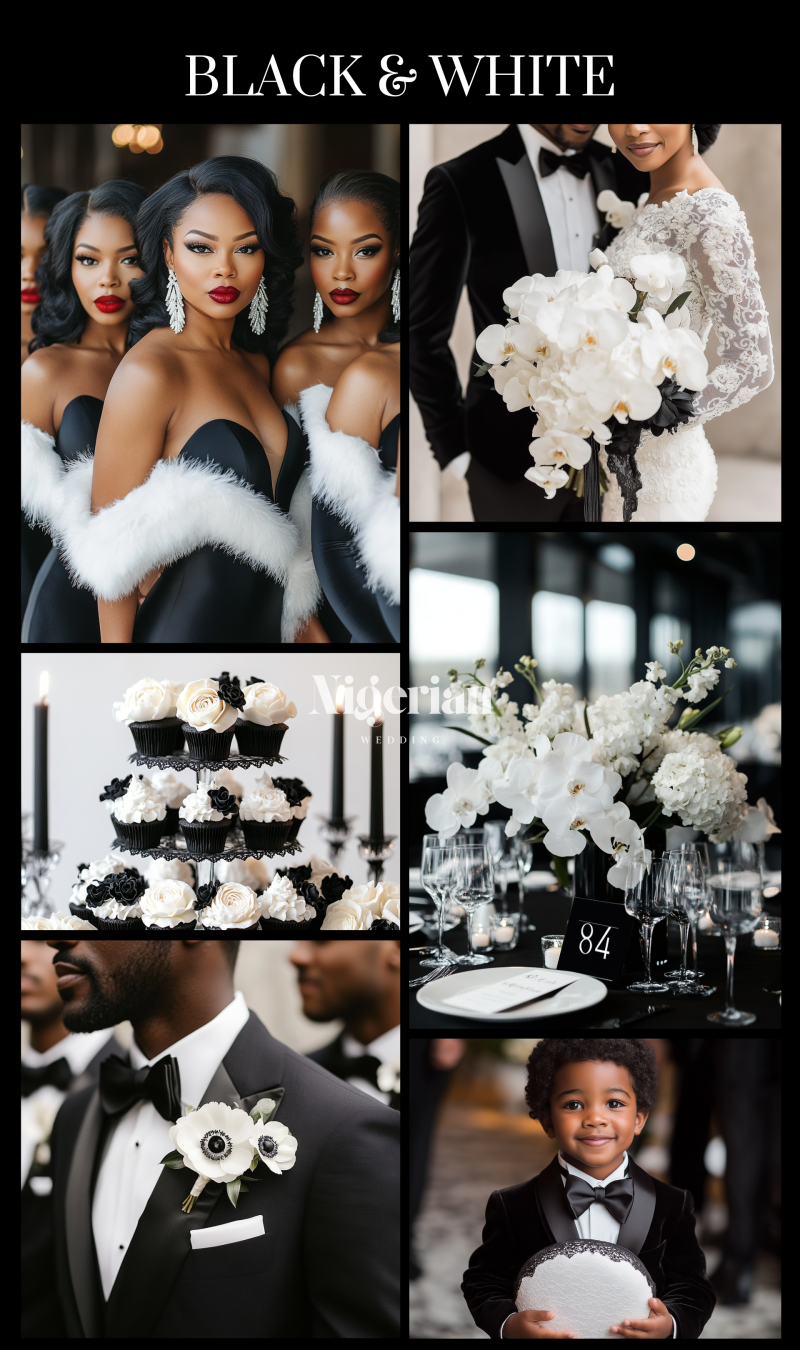 BLACK & WHITE WEDDING COLOUR SCHEME