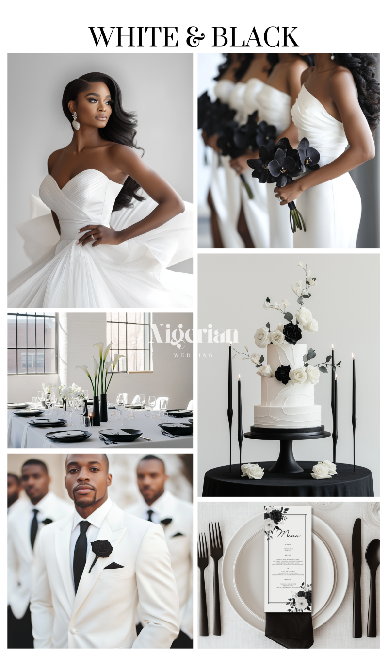 Top Black & White Wedding Theme Ideas Modern Minimalist